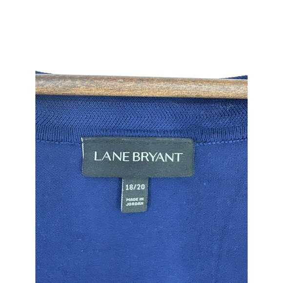 Lane Bryant Womens Navy Blue V-Neck Sweater Long Sleeve Lightweight Sz 18/20 - Picture 4 of 8